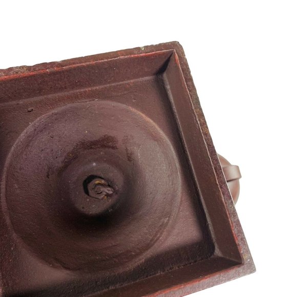 MCM Wrought Iron Candle Holder Three Tiered Pillar Stand Heavy Vintage u - Picture 5 of 5